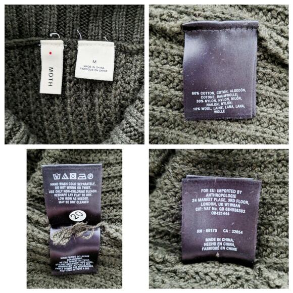 Moth (Anthropologie) Tunic Sweater - Size M - EUC - Picture 7 of 7